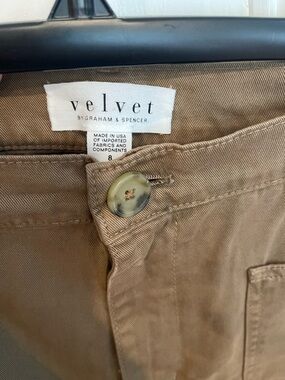 Anthropologie Velvet by Graham & Spencer Tan Cropped Pants